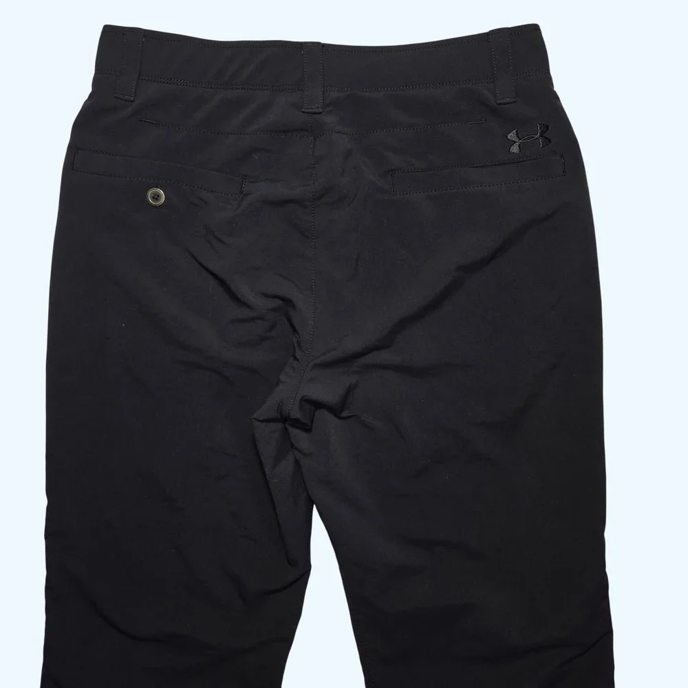Under Armour Match Play Golf Pants Black Mens 30x30 Straight Leg Performance UA - Picture 4 of 8